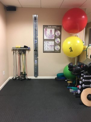The rehab and exercise area at Unison Chiropractic, Gig Harbor